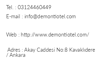 Demonti Otel iletiim bilgileri